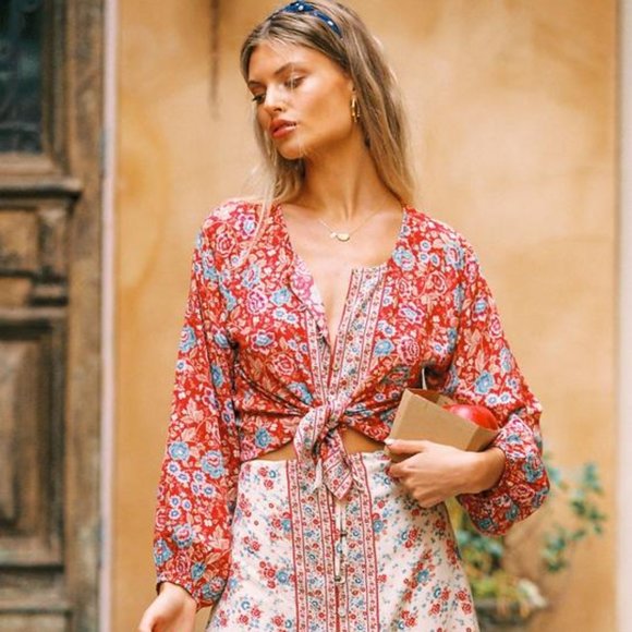 ARNHEM Harmony Strawberries and Cream Blouse Top NWT RRP$149 - Picture 8 of 9